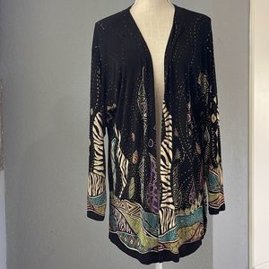 ATOC soft cardigan with gold thread